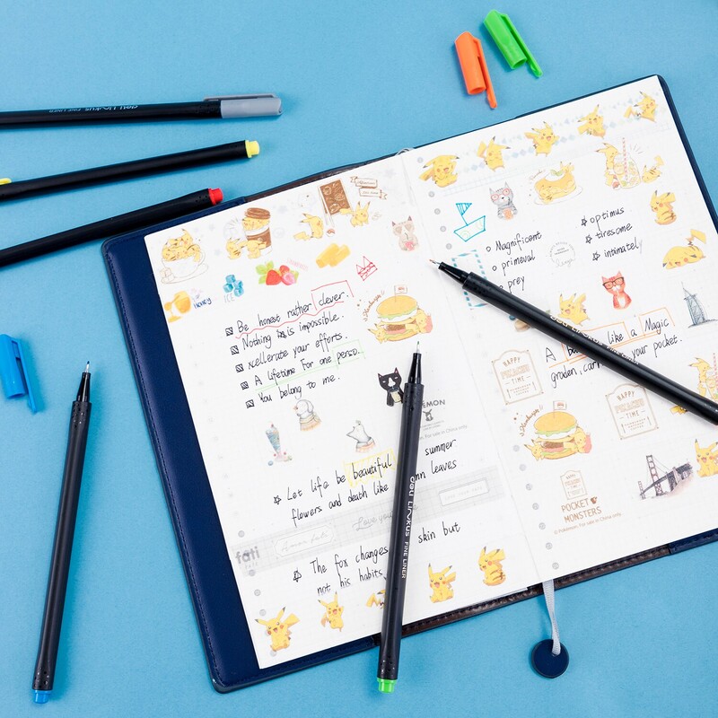 Set de căptușeală fină cu 12 culori, pixuri, pixuri, marcatori pentru schiță, cu cap dublu, benzi desenate manga, pentru schiță, desen, pictură, set de artă școlară