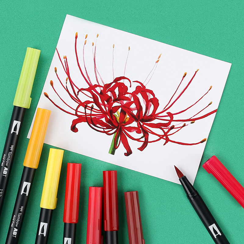 1 buc. Tombow Dragonfly ABT dublu cap perie acuarela pensula stilou incepator pictura manuala stilou colorat papetărie pentru studenți