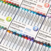 9/117 Värvid Akrüülvärv Kunstmarker Pliiats DIY Maalimine Kaardile Keraamiline Kivikruus Klaaskangas Riided Kunstitarbed