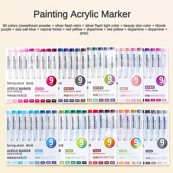 9/117 Colors Acrylic Paint Art Marker Pen DIY Painting Drawing for Card Ceramic Stone Glass Fabric Clothes Art Supplies