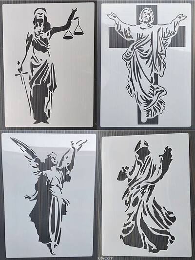 1 buc 21*29 cm zei și demoni DIY șabloane stratificare pictură perete album de însemnări de colorat album în relief șablon de carte decorativă