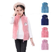 OLEKID 2024 Jesen Zima Dječji prsluk Plus topli prsluk od baršuna za djevojčice 1-14 godina Dječji prsluk Tinejdžerska jakna bez rukava