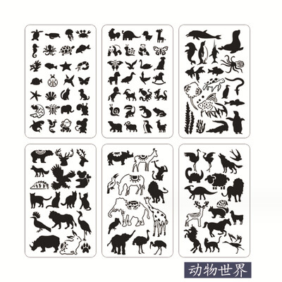 17.6*10.3cm Șablon Lumea Animalelor DIY Stratificare Mobilier Perete Album de însemnări de colorat embosare Decorare Șablon de pictură Graffiti