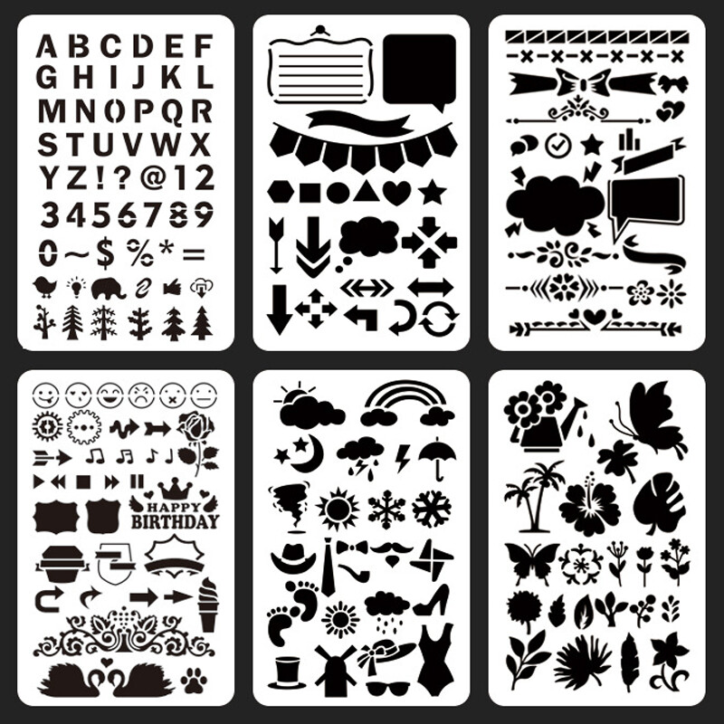 17.6*10.3cm Șablon Lumea Animalelor DIY Stratificare Mobilier Perete Album de însemnări de colorat embosare Decorare Șablon de pictură Graffiti