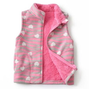 Jachetă din catifea cu imprimeu leopard pentru fete, toamnă, iarnă, vestă polară pentru copii, vestă pentru copii, caldă, îngroșată, P201