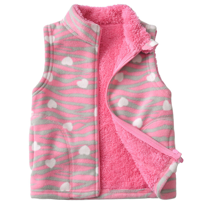 Jachetă din catifea cu imprimeu leopard pentru fete, toamnă, iarnă, vestă polară pentru copii, vestă pentru copii, caldă, îngroșată, P201