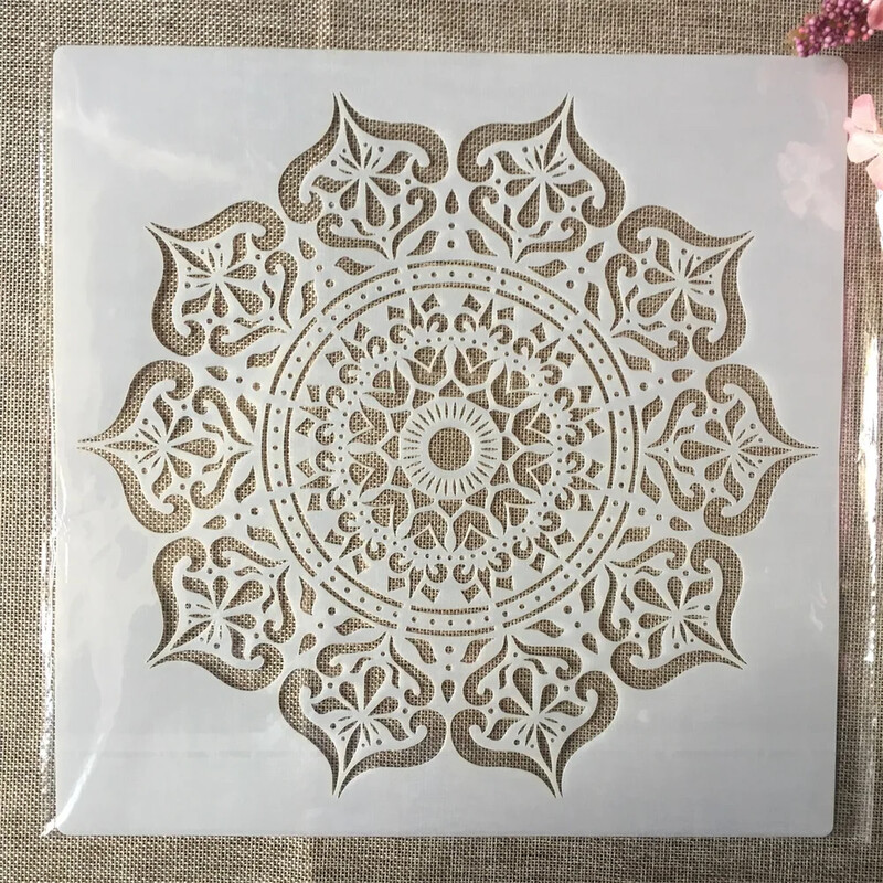 30*30cm suur mandala totemiratas DIY kihistusšabloonid seinamaaling väljalõigete album värvimine reljeefalbumi dekoratiivmall