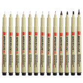 Σετ στυλό Pigma Micron Pigment Liner Needle Soft Brush Drawing Plot 003 005 01 02 03 04 05 08 1 2 3 Art Markers Sketching Pen
