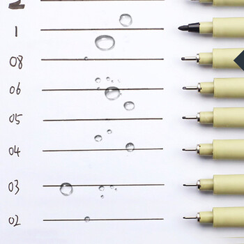 Σετ στυλό Pigma Micron Pigment Liner Needle Soft Brush Drawing Plot 003 005 01 02 03 04 05 08 1 2 3 Art Markers Sketching Pen