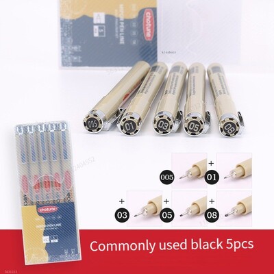 Σετ στυλό Pigma Micron Pigment Liner Needle Soft Brush Drawing Plot 003 005 01 02 03 04 05 08 1 2 3 Art Markers Sketching Pen
