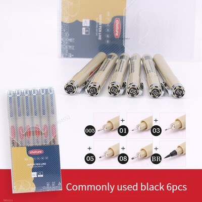 Σετ στυλό Pigma Micron Pigment Liner Needle Soft Brush Drawing Plot 003 005 01 02 03 04 05 08 1 2 3 Art Markers Sketching Pen