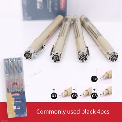 Σετ στυλό Pigma Micron Pigment Liner Needle Soft Brush Drawing Plot 003 005 01 02 03 04 05 08 1 2 3 Art Markers Sketching Pen