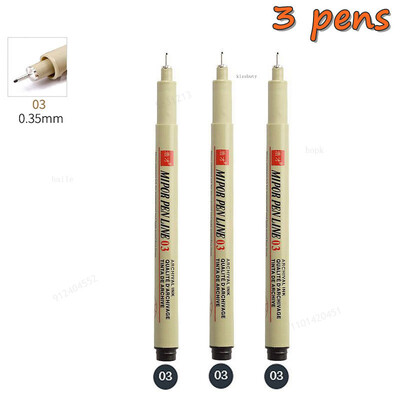 Σετ στυλό Pigma Micron Pigment Liner Needle Soft Brush Drawing Plot 003 005 01 02 03 04 05 08 1 2 3 Art Markers Sketching Pen