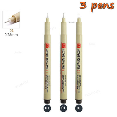 Σετ στυλό Pigma Micron Pigment Liner Needle Soft Brush Drawing Plot 003 005 01 02 03 04 05 08 1 2 3 Art Markers Sketching Pen