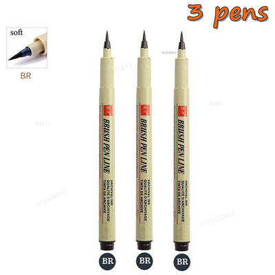 Σετ στυλό Pigma Micron Pigment Liner Needle Soft Brush Drawing Plot 003 005 01 02 03 04 05 08 1 2 3 Art Markers Sketching Pen