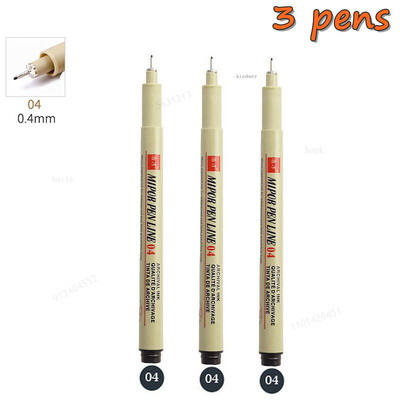 Σετ στυλό Pigma Micron Pigment Liner Needle Soft Brush Drawing Plot 003 005 01 02 03 04 05 08 1 2 3 Art Markers Sketching Pen
