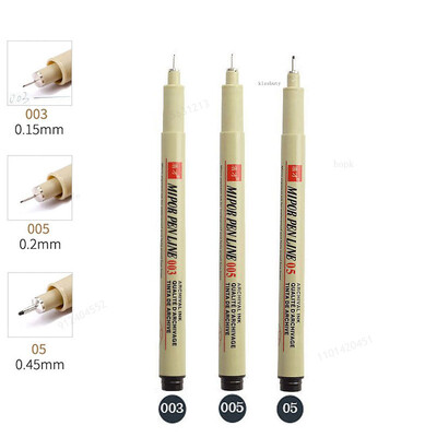 Σετ στυλό Pigma Micron Pigment Liner Needle Soft Brush Drawing Plot 003 005 01 02 03 04 05 08 1 2 3 Art Markers Sketching Pen