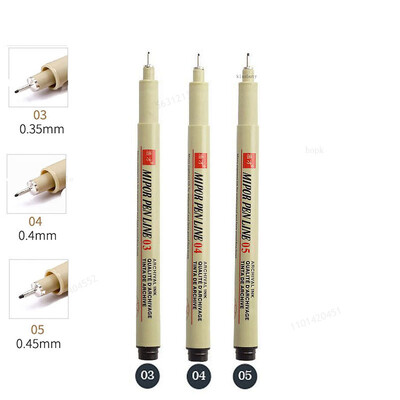 Σετ στυλό Pigma Micron Pigment Liner Needle Soft Brush Drawing Plot 003 005 01 02 03 04 05 08 1 2 3 Art Markers Sketching Pen