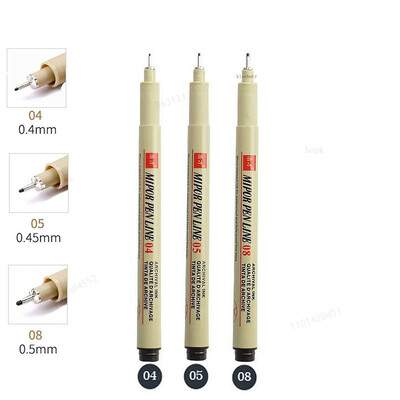 Σετ στυλό Pigma Micron Pigment Liner Needle Soft Brush Drawing Plot 003 005 01 02 03 04 05 08 1 2 3 Art Markers Sketching Pen