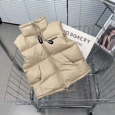 Детско палто Детска жилетка с пух 2023 Нова детска жилетка с пух Лека есенна и зимна жилетка за момчета и момичета Детска бебешка жилетка с качулка Зимно палто