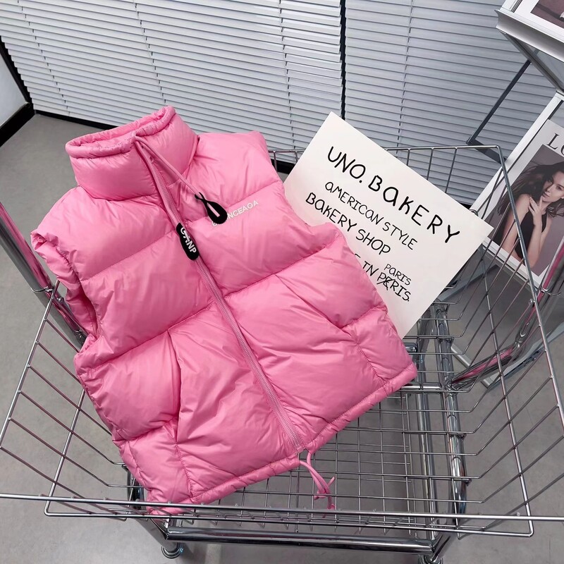 Детско палто Детска жилетка с пух 2023 Нова детска жилетка с пух Лека есенна и зимна жилетка за момчета и момичета Детска бебешка жилетка с качулка Зимно палто