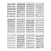 MOHAMM-Пластмасови азбучни букви и цифри за многократна употреба, чертежи, рисуване, дневник, писане, лексикони, занаяти направи си сам, 12 пакета