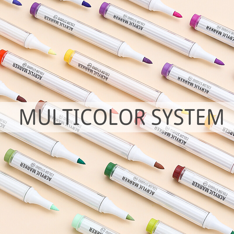 Papetărie estetică Accesorii școlare Rechizite de birou Marker acrilic Rechizite pentru artă pentru graffit Marcatori de culoare Evidențiatori