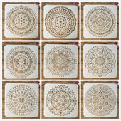 30*30 cm velika mandala okrugla geometrija DIY šablone za nanošenje slojeva Zidne slike Album za utiskivanje Ukrasni predložak