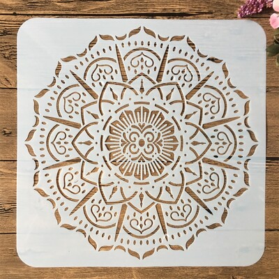 30*30 cm velika mandala okrugla geometrija DIY šablone za nanošenje slojeva Zidne slike Album za utiskivanje Ukrasni predložak