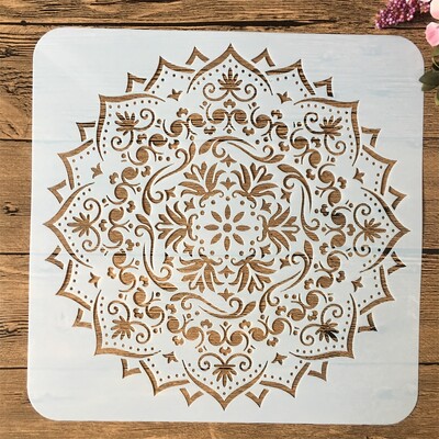 30*30 cm velika mandala okrugla geometrija DIY šablone za nanošenje slojeva Zidne slike Album za utiskivanje Ukrasni predložak
