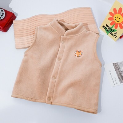 2-6-aastane Four Seasons paksendatud soe plüüsvest poistele ja tüdrukutele Roosa jänesekohvi polaarfliisist hobuseklamber imiku õlg