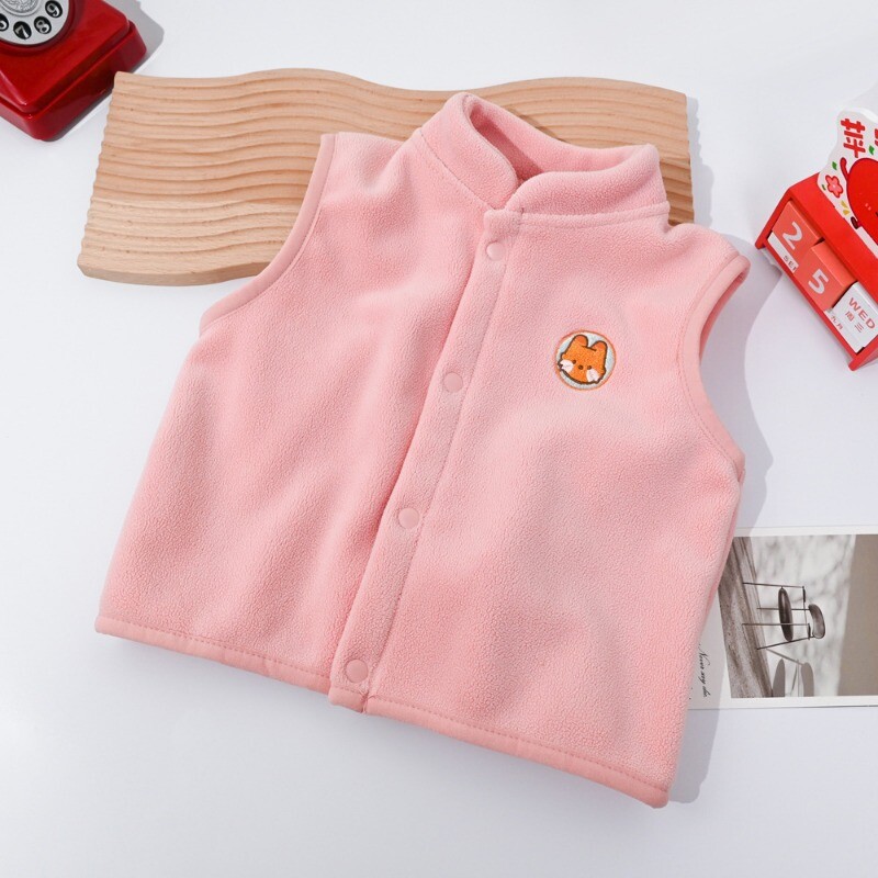 2-6-aastane Four Seasons paksendatud soe plüüsvest poistele ja tüdrukutele Roosa jänesekohvi polaarfliisist hobuseklamber imiku õlg