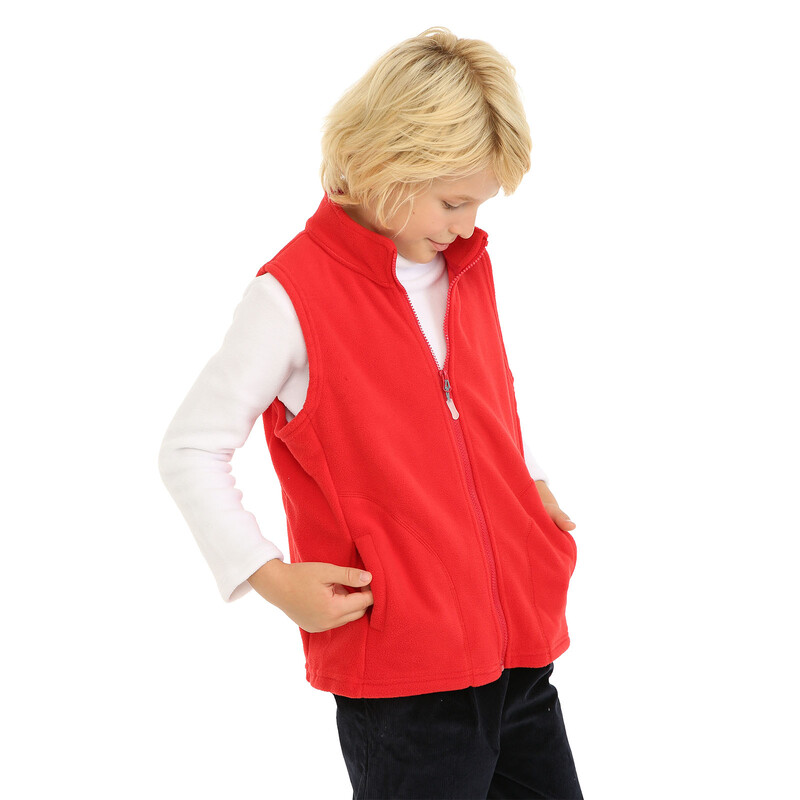 Mudkingdom slatke flis prsluk za djevojčice i dječake, lagana jakna bez rukava s patentnim zatvaračem, dječja odjeća, jednobojni kaput za malu djecu, jesen, zima