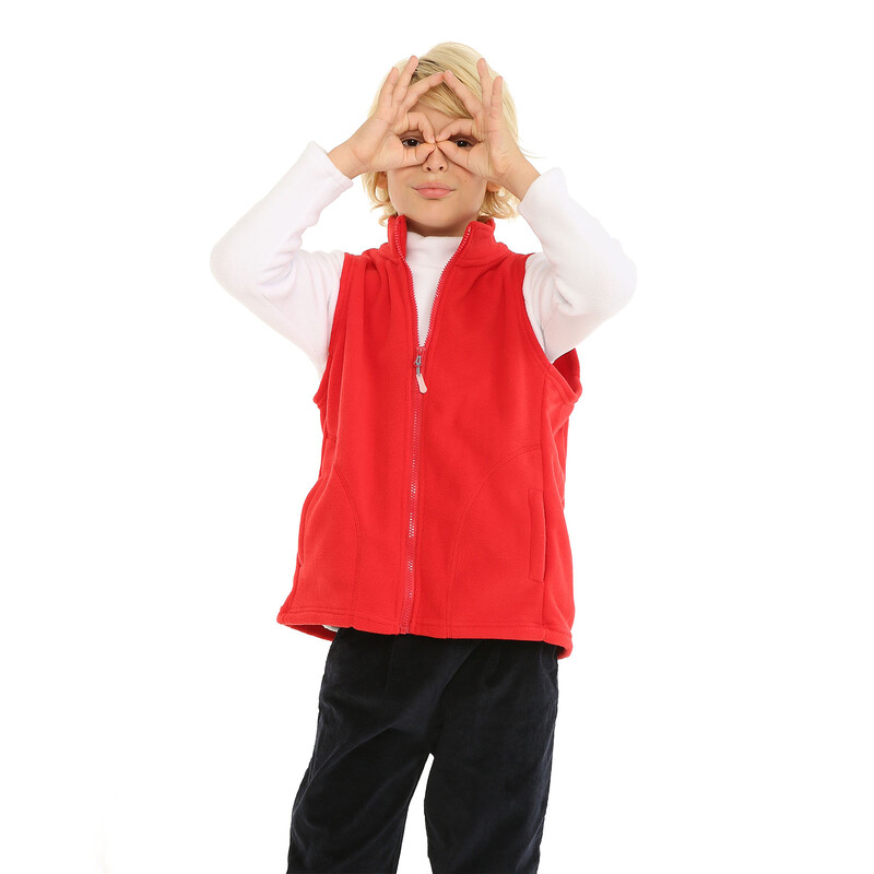 Mudkingdom slatke flis prsluk za djevojčice i dječake, lagana jakna bez rukava s patentnim zatvaračem, dječja odjeća, jednobojni kaput za malu djecu, jesen, zima