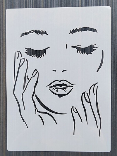 Πρότυπο για γυναίκες 21*29 εκ. Μόδα DIY Στένσιλ στρώσεων Ζωγραφική τοίχου Λεύκωμα χρωματισμού ανάγλυφο άλμπουμ Πρότυπο διακοσμητική κάρτα 2