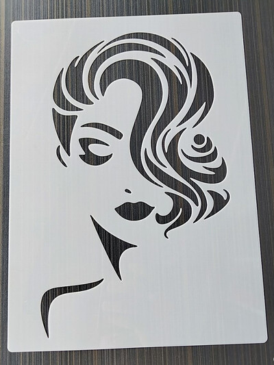 Πρότυπο για γυναίκες 21*29 εκ. Μόδα DIY Στένσιλ στρώσεων Ζωγραφική τοίχου Λεύκωμα χρωματισμού ανάγλυφο άλμπουμ Πρότυπο διακοσμητική κάρτα 2