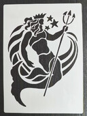 1 KOM 21*29 Cm predložak Sea King DIY Šablone za slojeve Zidne slike Spomenar Bojanje Album za utiskivanje Predložak ukrasnih kartica