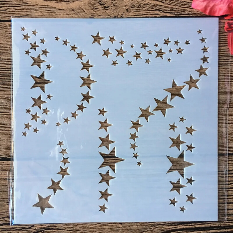 9Pcs/Set 13cm Hole Line Dot Spot Geometry DIY Šablone za nanošenje slojeva Slikanje Spomenar Bojanje Album za utiskivanje Ukrasni predložak