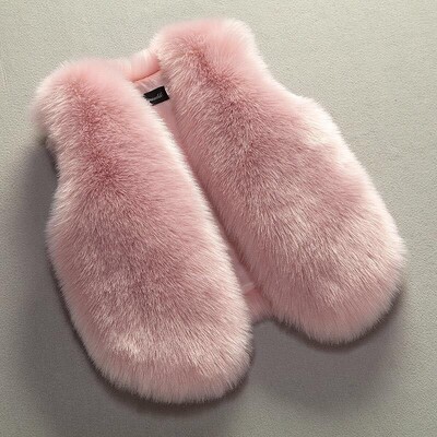 OLEKID 2024, toamnă iarnă, vestă de blană artificială, pentru fete, fete mici, jachetă fără mâneci, 1-8 ani, copii, fetiță, vestă, îmbrăcăminte exterioară