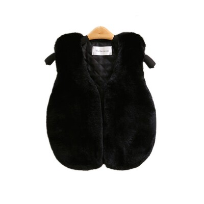 OLEKID 2024, toamnă iarnă, vestă de blană artificială, pentru fete, fete mici, jachetă fără mâneci, 1-8 ani, copii, fetiță, vestă, îmbrăcăminte exterioară