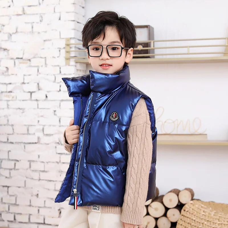 Dječaci Jesen Zima Djevojčice Jakna bez rukava Prsluk za srednju i malu djecu Samostojeći ovratnik Dječja odjeća Dječji topli prsluk Vanjska odjeća