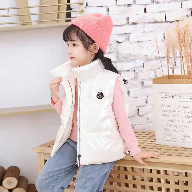 Dječaci Jesen Zima Djevojčice Jakna bez rukava Prsluk za srednju i malu djecu Samostojeći ovratnik Dječja odjeća Dječji topli prsluk Vanjska odjeća