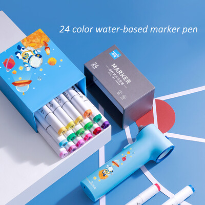 TENWIN 24 värvi topeltpliiatsi markerid joonistusmarkerid akvarellpliiats Viltjoonistus Pestavad markerid elektrilistele tindiprinteritele