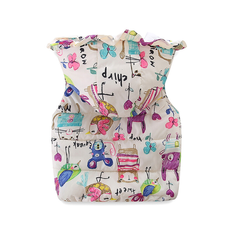 Mudkingdom Boys γιλέκο με κουκούλα Αμάνικο μάλλινο γιλέκο με κουκούλα Μπουφάν κινουμένων σχεδίων στάμπα παιδικό ζεστό κασμίρ γιλέκο έξω από ρούχα