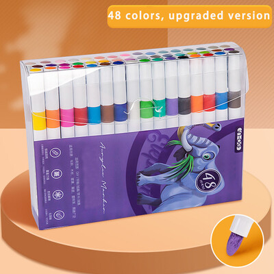 24.12.36.48 Värvid Akrüülmarker kivimaalimise komplekt lastele lastele Kivimarker värvipliiatsid Keraamiline klaas, puit meisterdamine