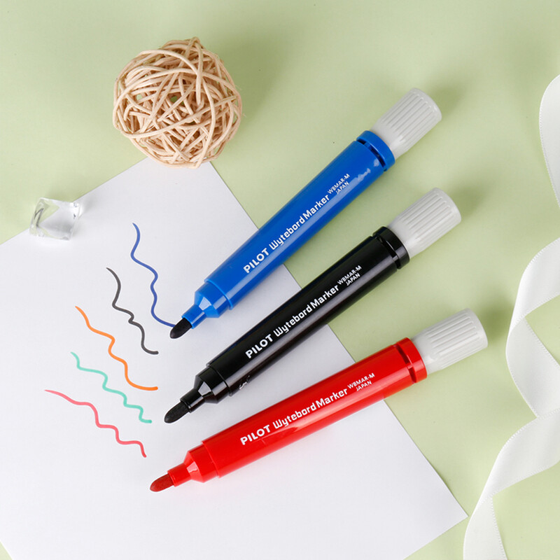 Marker pentru tablă albă pilot WBMAR-12 cu glonț mediu șters școlar/birou Tablă de desen Pen Articole de artă Papetarie pentru profesor