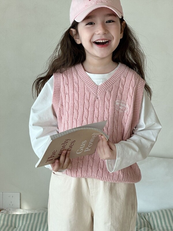 2024. aasta uute tüdrukute kevad-sügis, ühes tükis vestiga kampsun, kootud, armas, ilus, sobilik õues, lahtiselt pehme