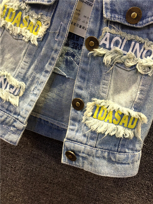 Îmbrăcăminte exterioară pentru copii de marcă de vânzare cu amănuntul, vestă pentru bebeluși Primăvară și toamnă Copii de înaltă calitate Vestă casual Copii, băieți și fete, vestă din denim