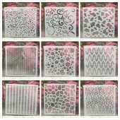 9Pcs/Set 13cm Bubble Dot Cvjetna Strelica Tekstura DIY Šablone za izradu slojeva Slikanje Scrapbooking Reljefni album Predložak