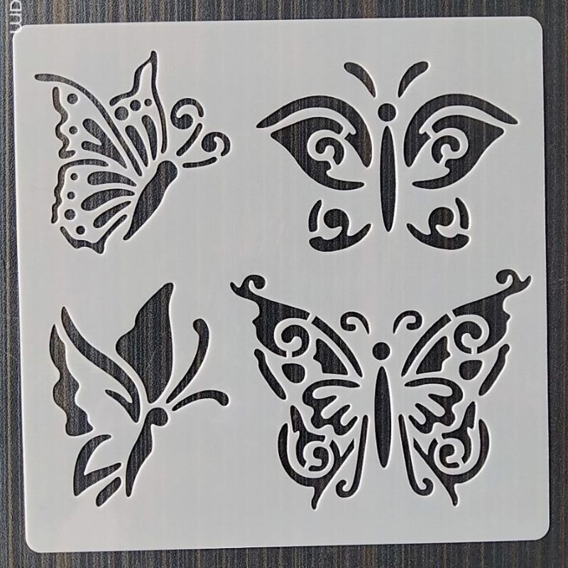 13*13 Cm kalup za životinjski svijet DIY Šablone za nanošenje slojeva Zidne slike Namještaj Spomenar Bojanje Album za utiskivanje Ukrasni predložak